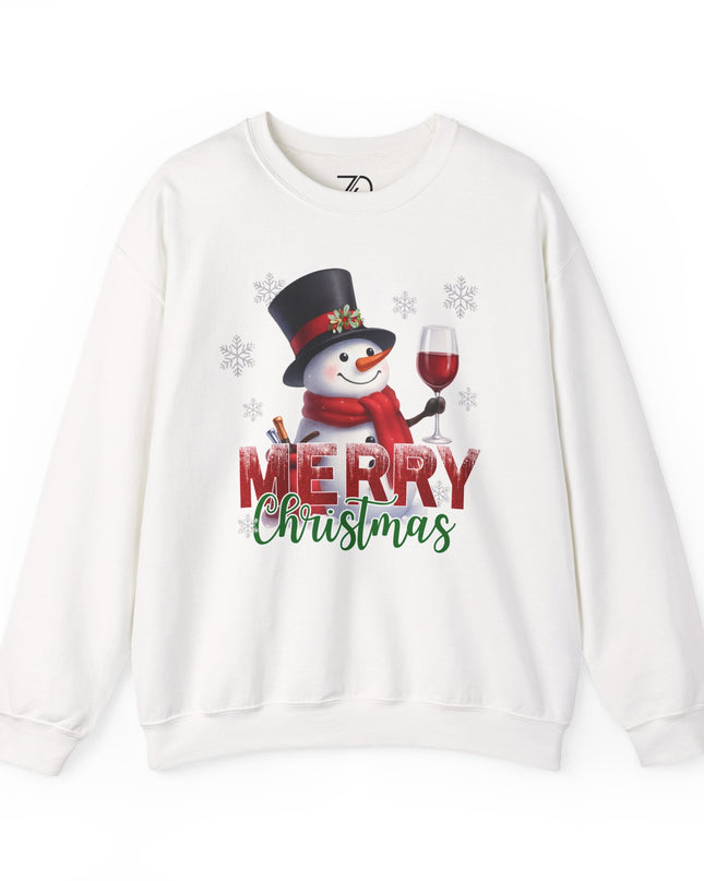Merry Christmas Snowman Crewneck Sweatshirt