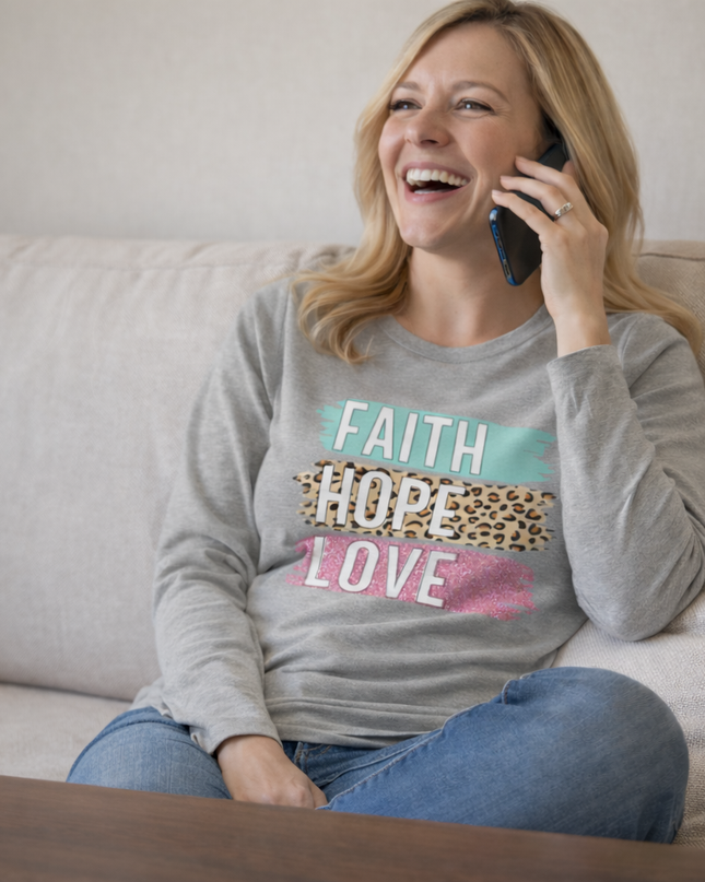 Faith Hope Love Long Sleeve Tee